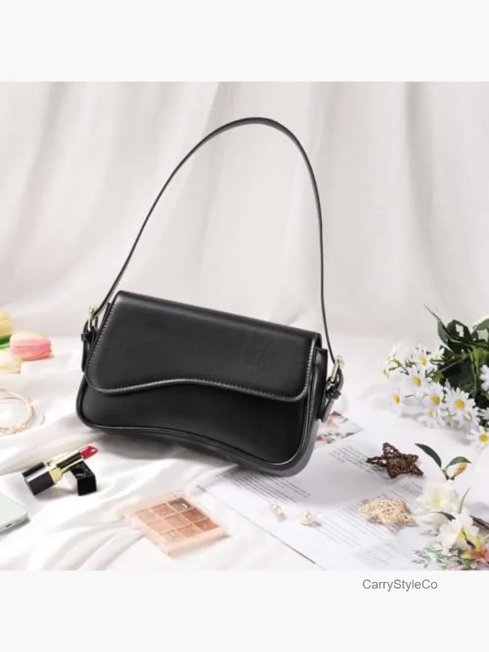 Shoulder Crossbody Bag with 2 Straps Hobo Saddle Purse Y2K
